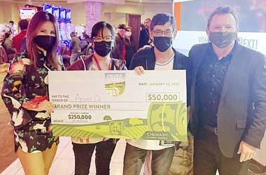 Arnel Q receiving Chumash Casino Resort’s “Fields of Green” grand prize