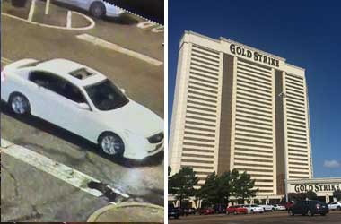 suspect vehicle involved in shooting outside the Gold Strike Casino