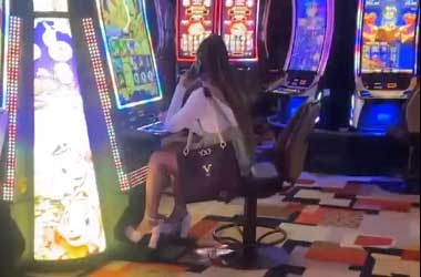 Female gambler appears to urinate on casino floor
