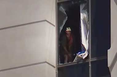 Man arrested after smashing window at Caesars Palace and keeping a woman hostage