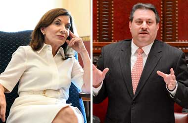 Kathy Hochul and Joseph Addabbo