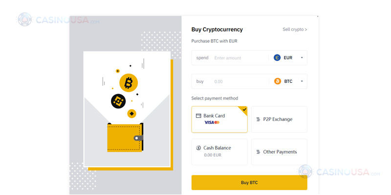 Purchasing Cryptocurrency on Binance, Using a Credit Card