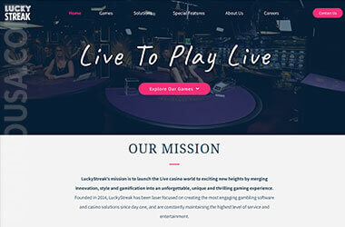 Lucky Streak Software Provider Website
