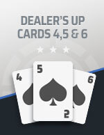 Image of Dealer's Up Cards 4,5 and 6