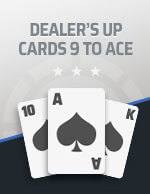 Image of Dealer's Up Cards 9 to Ace