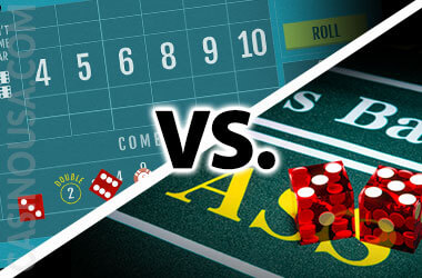 Image of Online RNG Craps VS Live Dealer Craps